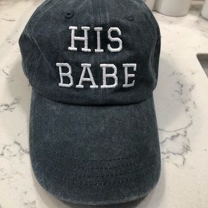 HIS BABE denim baseball cap